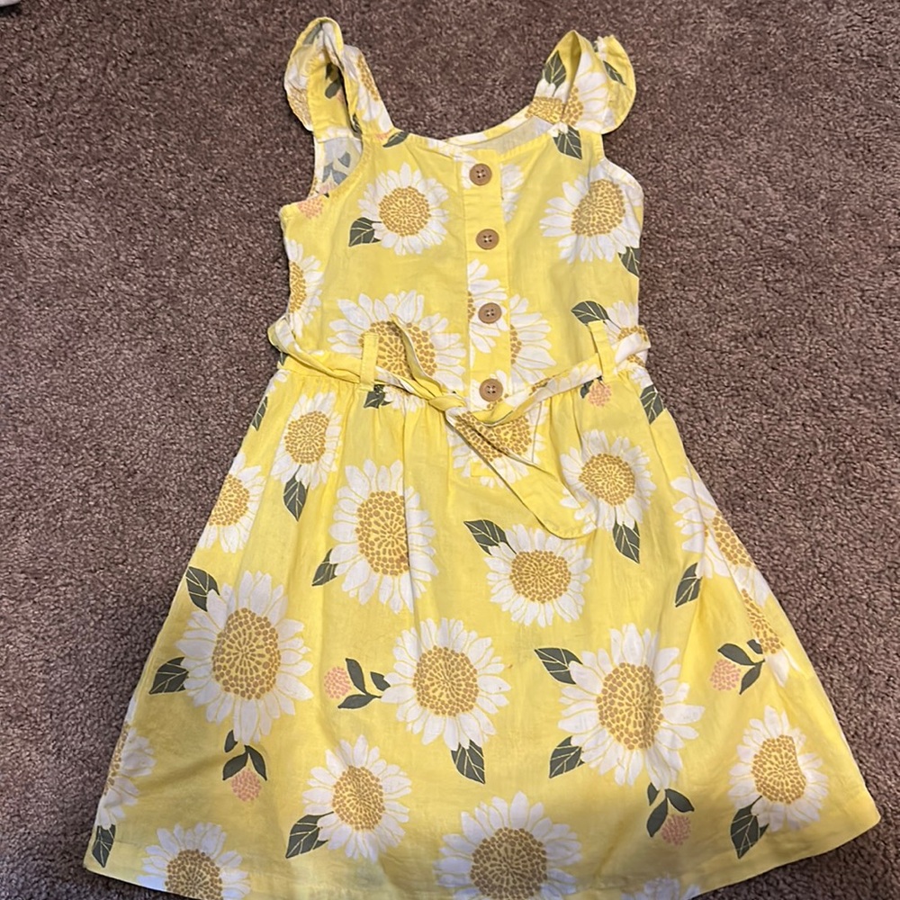 Yellow sunflower dress